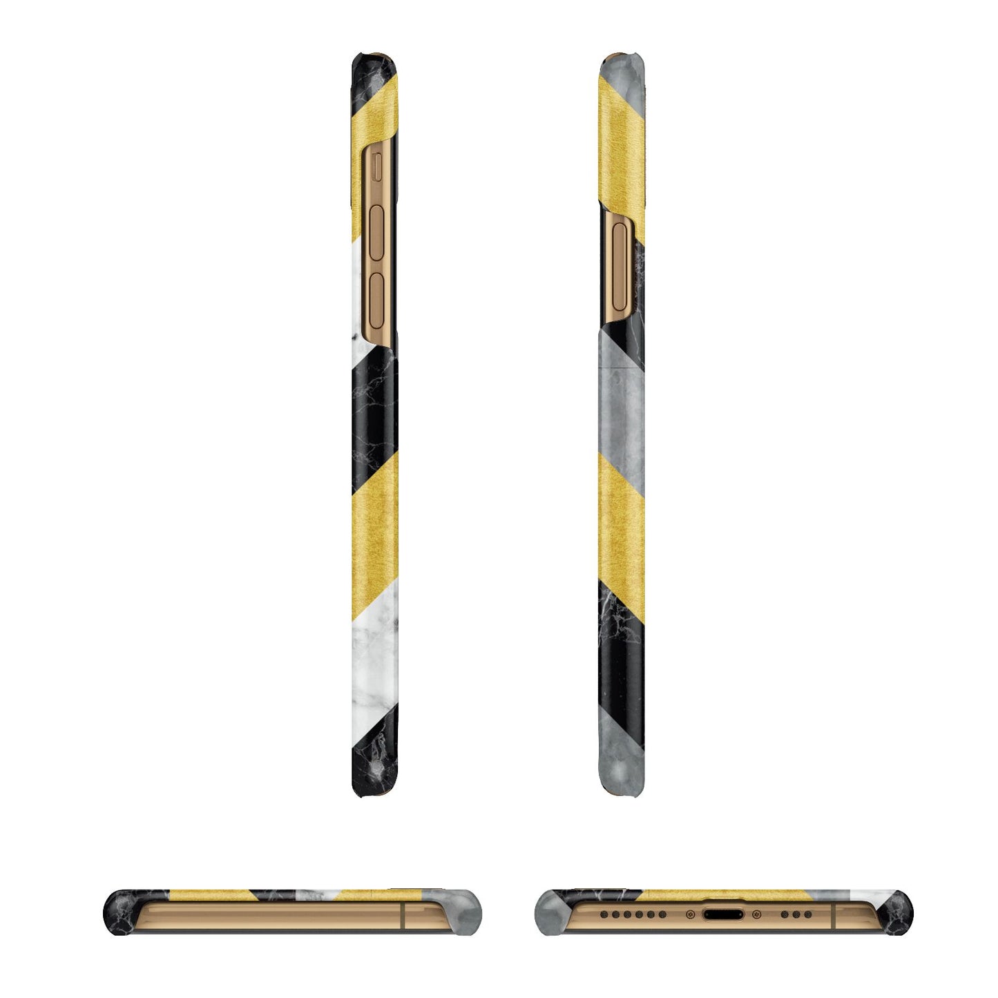 Personalised Marble Effect Initials iPhone 11 3D Snap Case Angle Images