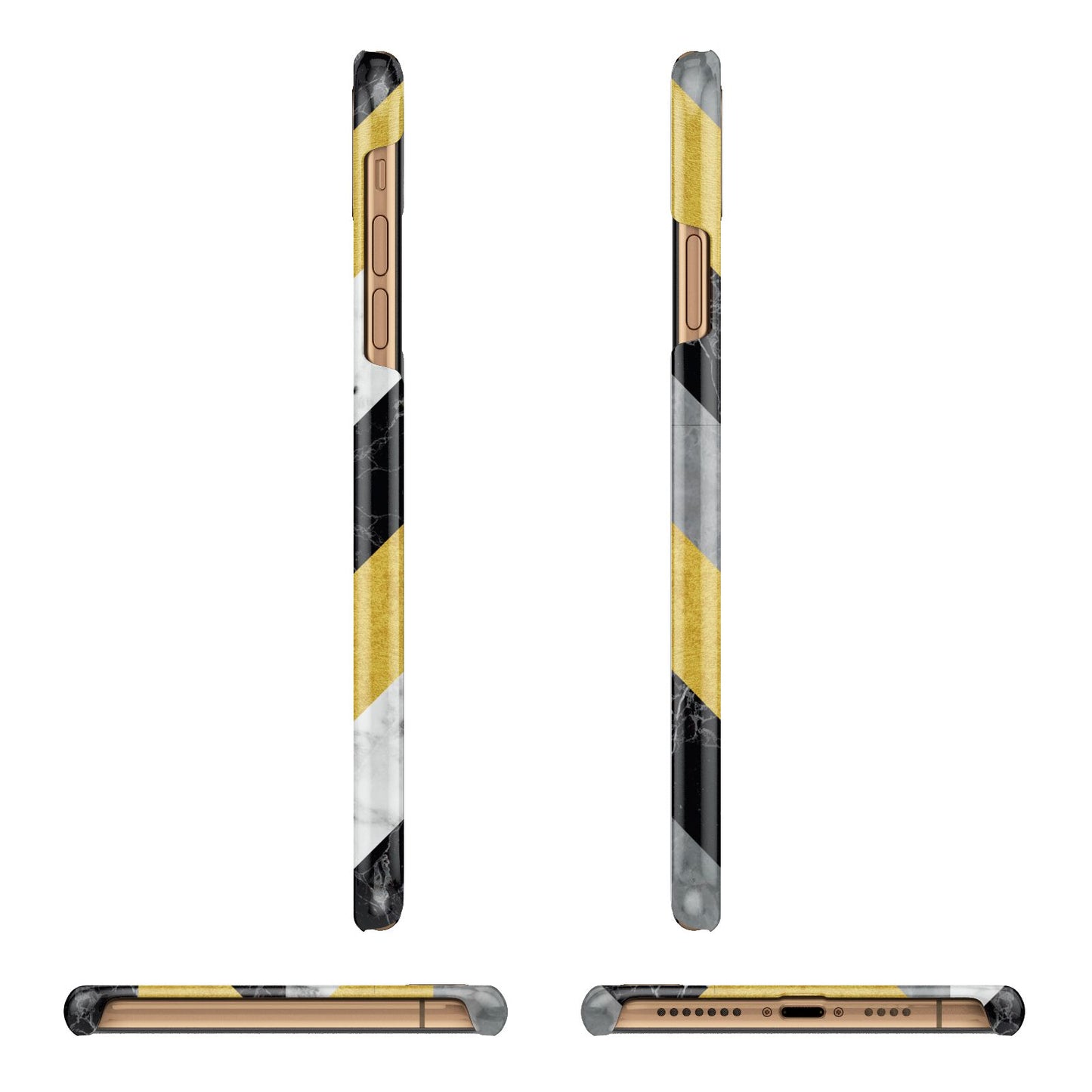 Personalised Marble Effect Initials iPhone 11 Pro Max 3D Snap Case Angle Images