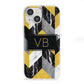 Personalised Marble Effect Initials iPhone 13 Mini Clear Bumper Case