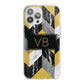 Personalised Marble Effect Initials iPhone 13 Pro Max TPU Impact Case with White Edges
