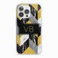 Personalised Marble Effect Initials iPhone 13 Pro TPU Impact Case with White Edges