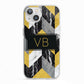 Personalised Marble Effect Initials iPhone 13 TPU Impact Case with White Edges