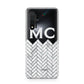 Personalised Marble Herringbone Clear Huawei Nova 6 Phone Case