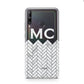 Personalised Marble Herringbone Clear Huawei P40 Lite E Phone Case