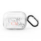 Personalised Marble Initial Rose Gold AirPods Pro Clear Case