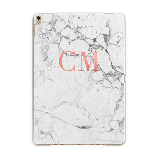Personalised Marble Initial Rose Gold Apple iPad Gold Case