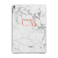 Personalised Marble Initial Rose Gold Apple iPad Grey Case