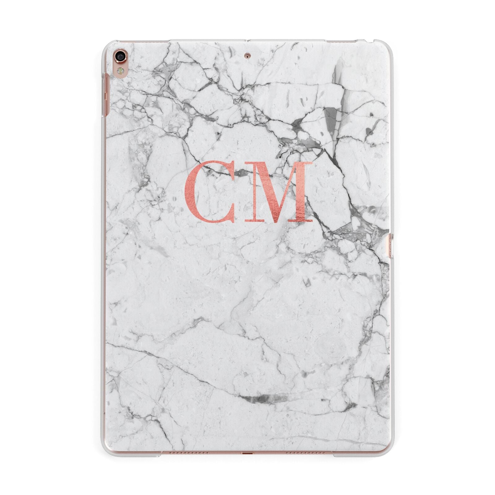 Personalised Marble Initial Rose Gold Apple iPad Rose Gold Case