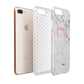 Personalised Marble Initial Rose Gold Apple iPhone 7 8 Plus 3D Tough Case Expanded View