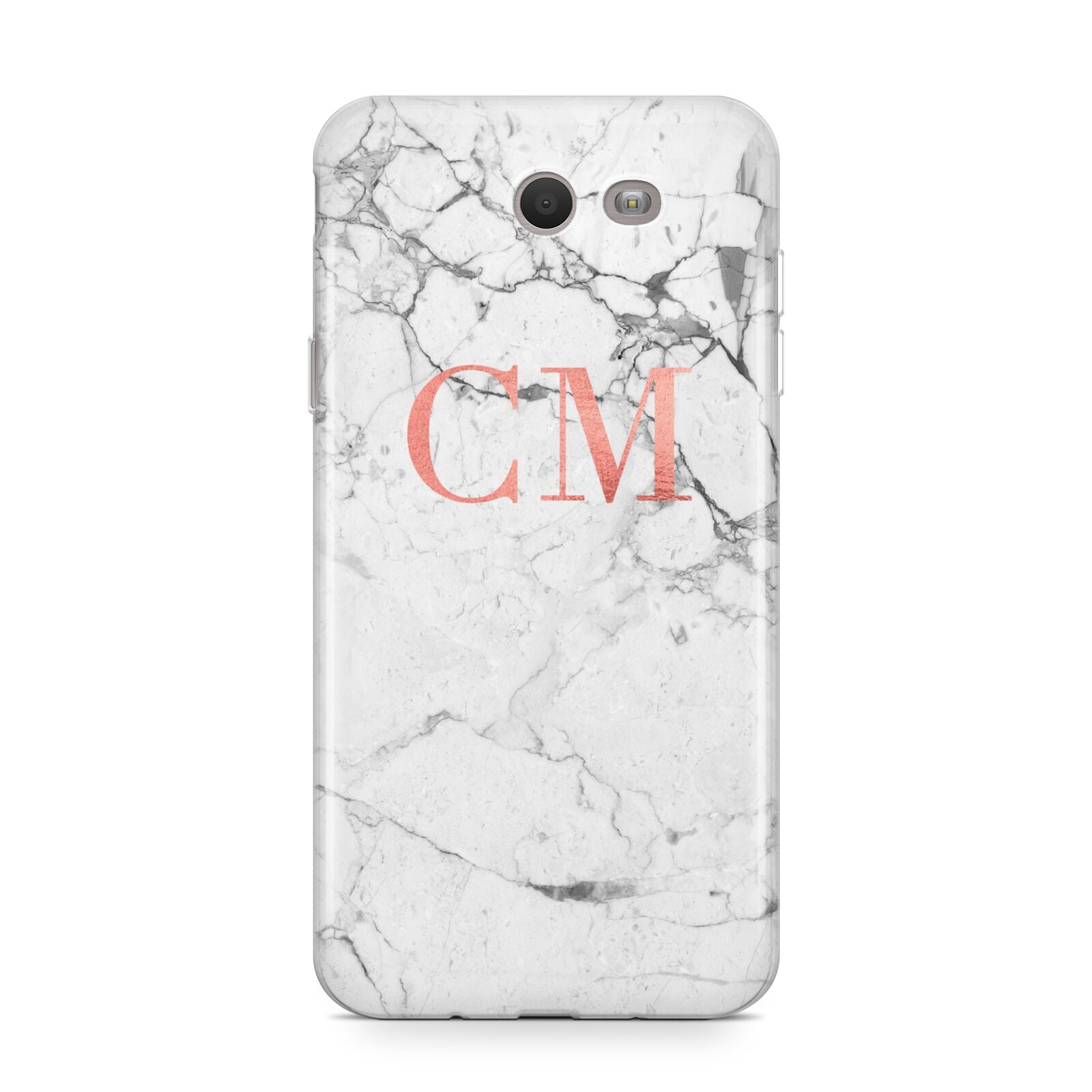 Personalised Marble Initial Rose Gold Samsung Galaxy J7 2017 Case