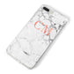 Personalised Marble Initial Rose Gold iPhone 8 Plus Bumper Case on Silver iPhone Alternative Image
