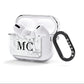Personalised Marble Initials AirPods Clear Case 3rd Gen Side Image