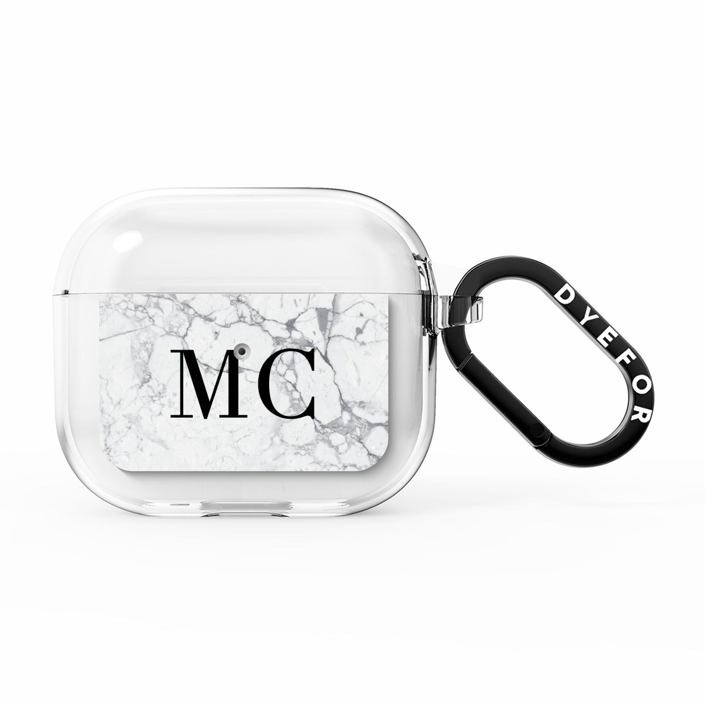 Personalised Marble Initials AirPods Clear Case 3rd Gen