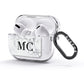 Personalised Marble Initials AirPods Glitter Case 3rd Gen Side Image