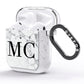 Personalised Marble Initials AirPods Glitter Case Side Image
