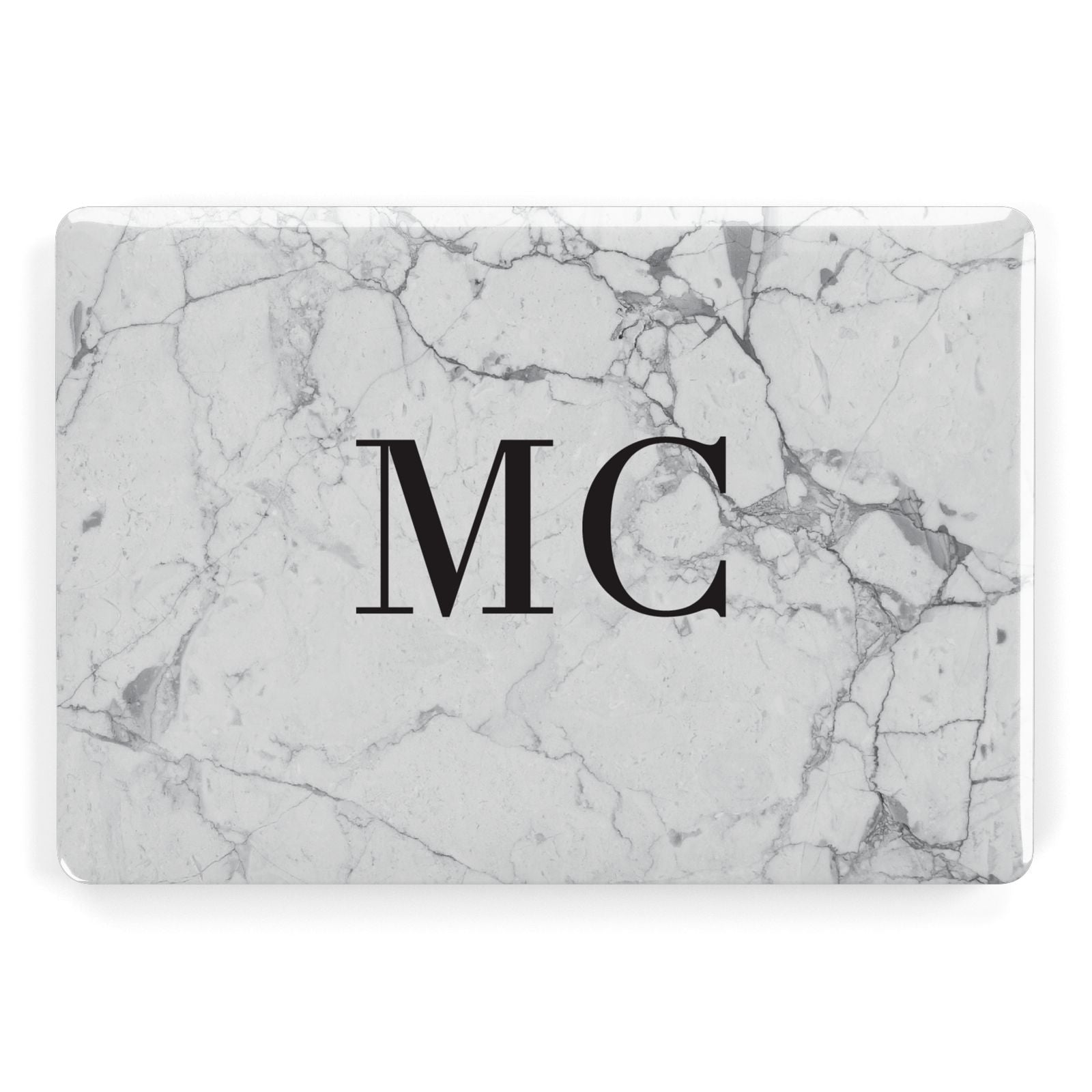 Personalised Marble Initials Apple MacBook Case