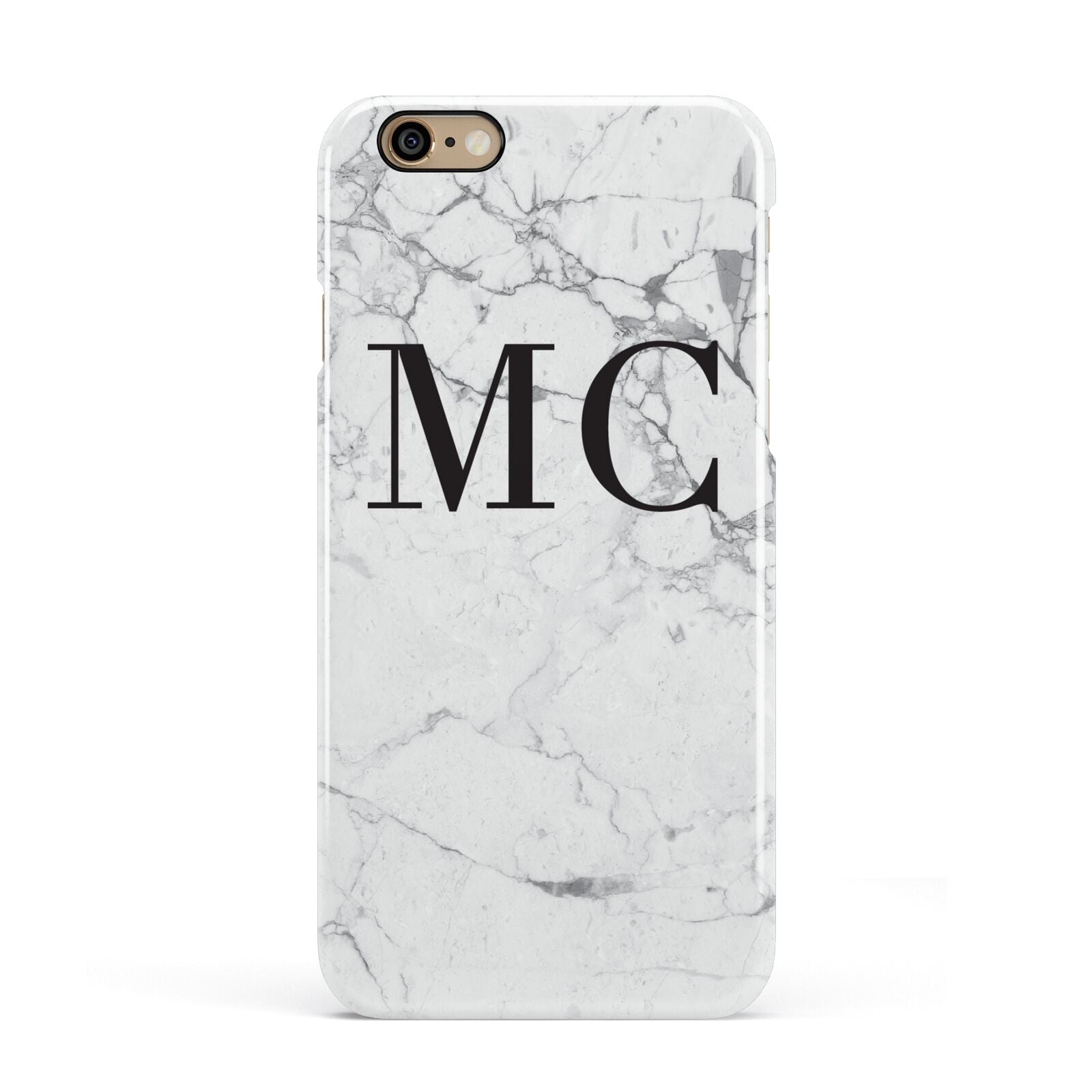 Personalised Marble Initials Apple iPhone 6 3D Snap Case