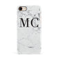 Personalised Marble Initials Apple iPhone 7 8 3D Snap Case