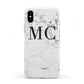 Personalised Marble Initials Apple iPhone XS 3D Tough