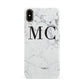Personalised Marble Initials Apple iPhone Xs Max 3D Snap Case