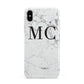 Personalised Marble Initials Apple iPhone Xs Max 3D Tough Case