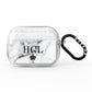 Personalised Marble Initials Crown Custom AirPods Pro Glitter Case