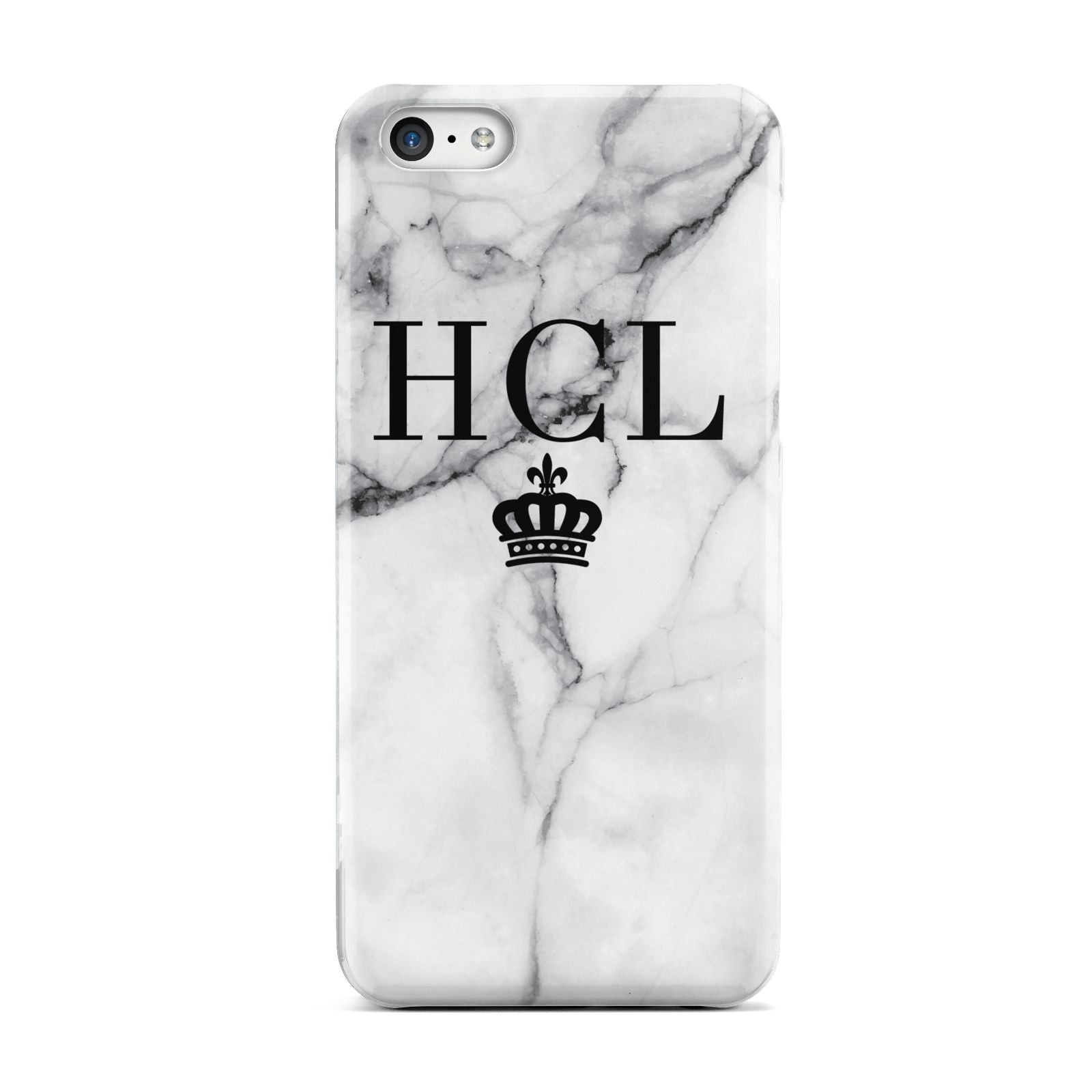 Personalised Marble Initials Crown Custom Apple iPhone 5c Case