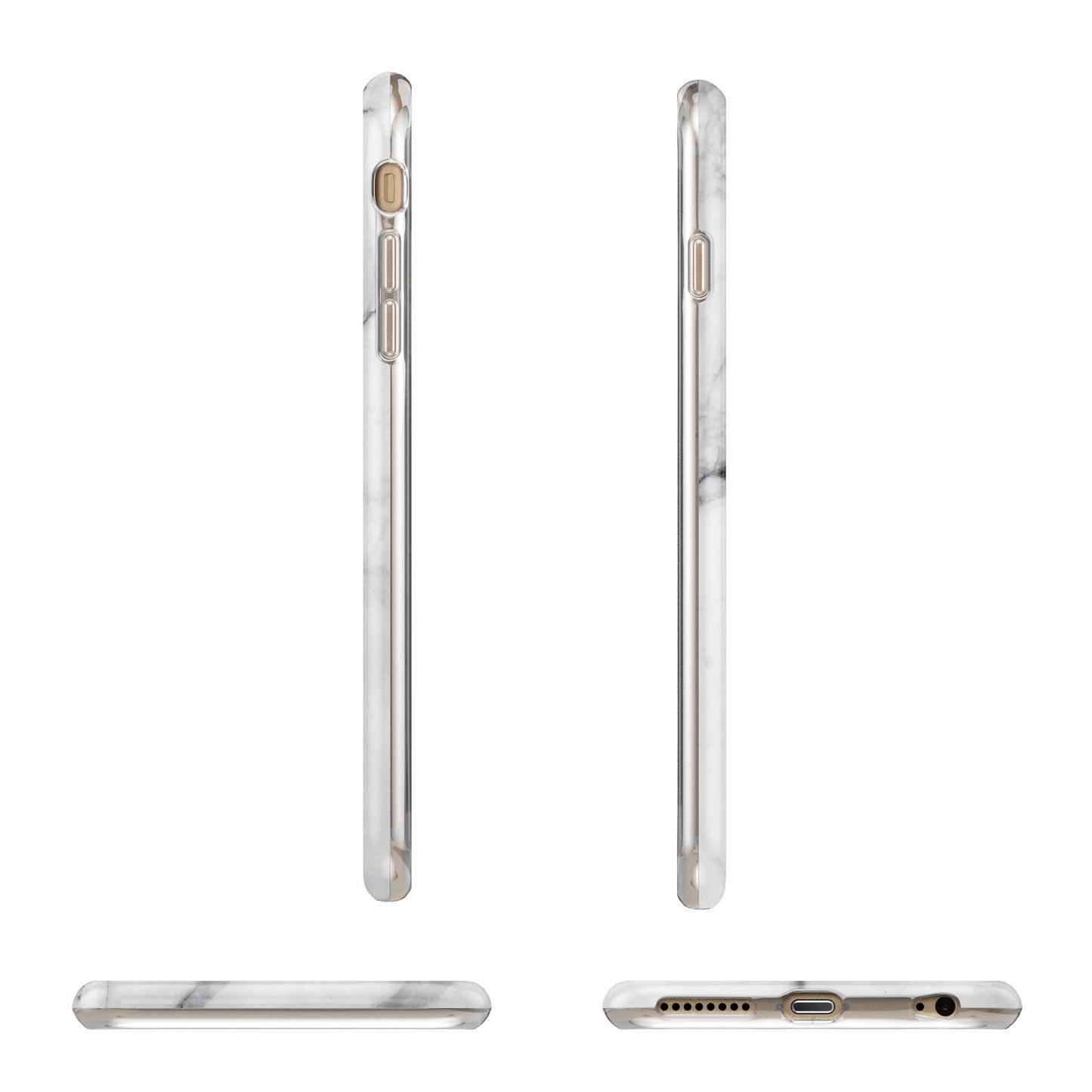 Personalised Marble Initials Crown Custom Apple iPhone 6 Plus 3D Wrap Tough Case Alternative Image Angles