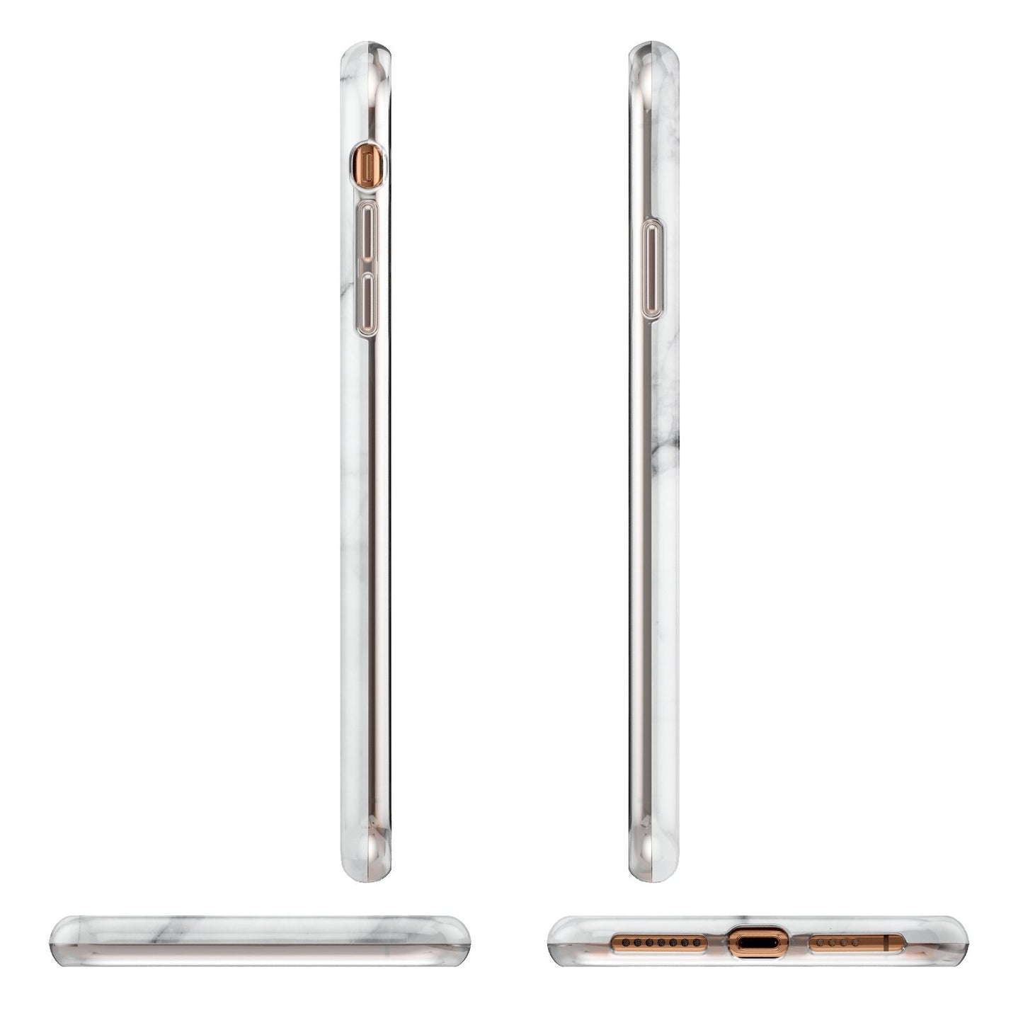 Personalised Marble Initials Crown Custom Apple iPhone XS Max 3D Wrap Tough Case Alternative Image Angles