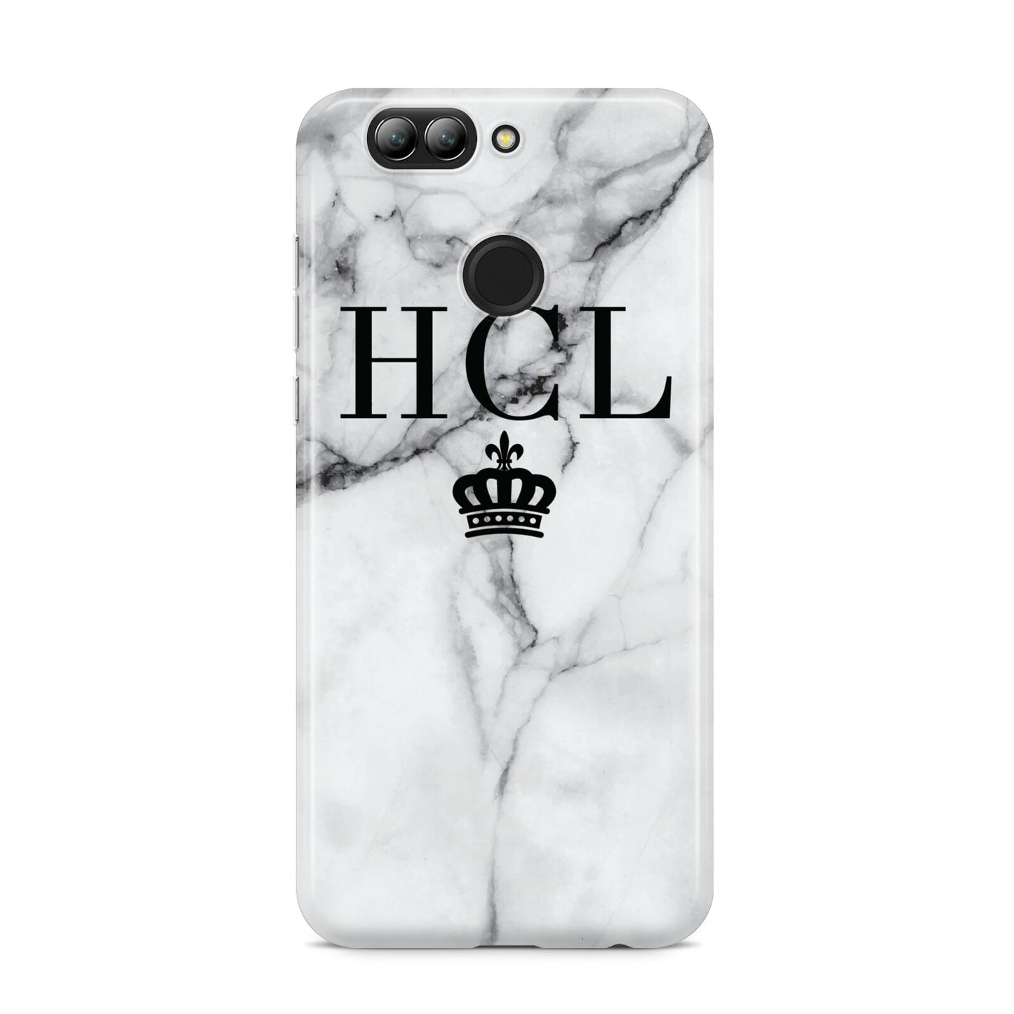 Personalised Marble Initials Crown Custom Huawei Nova 2s Phone Case
