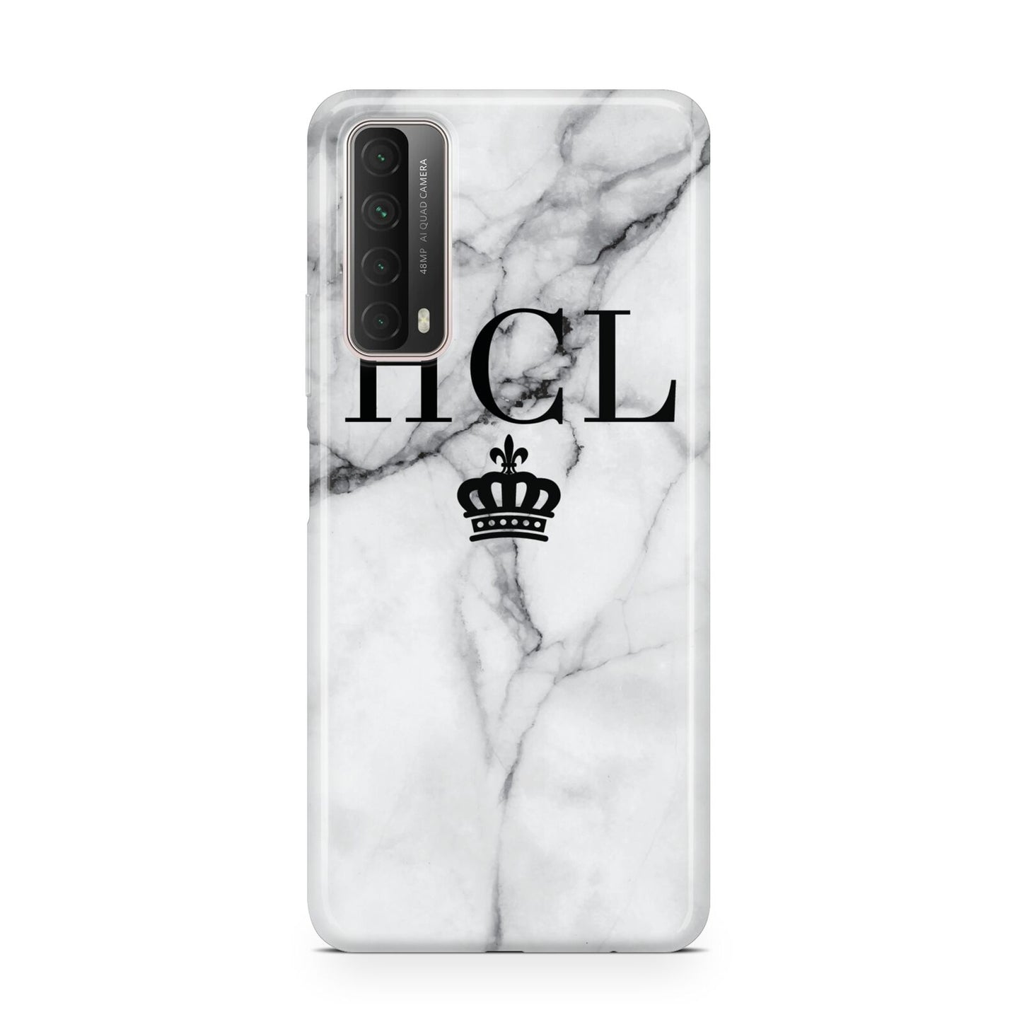 Personalised Marble Initials Crown Custom Huawei P Smart 2021