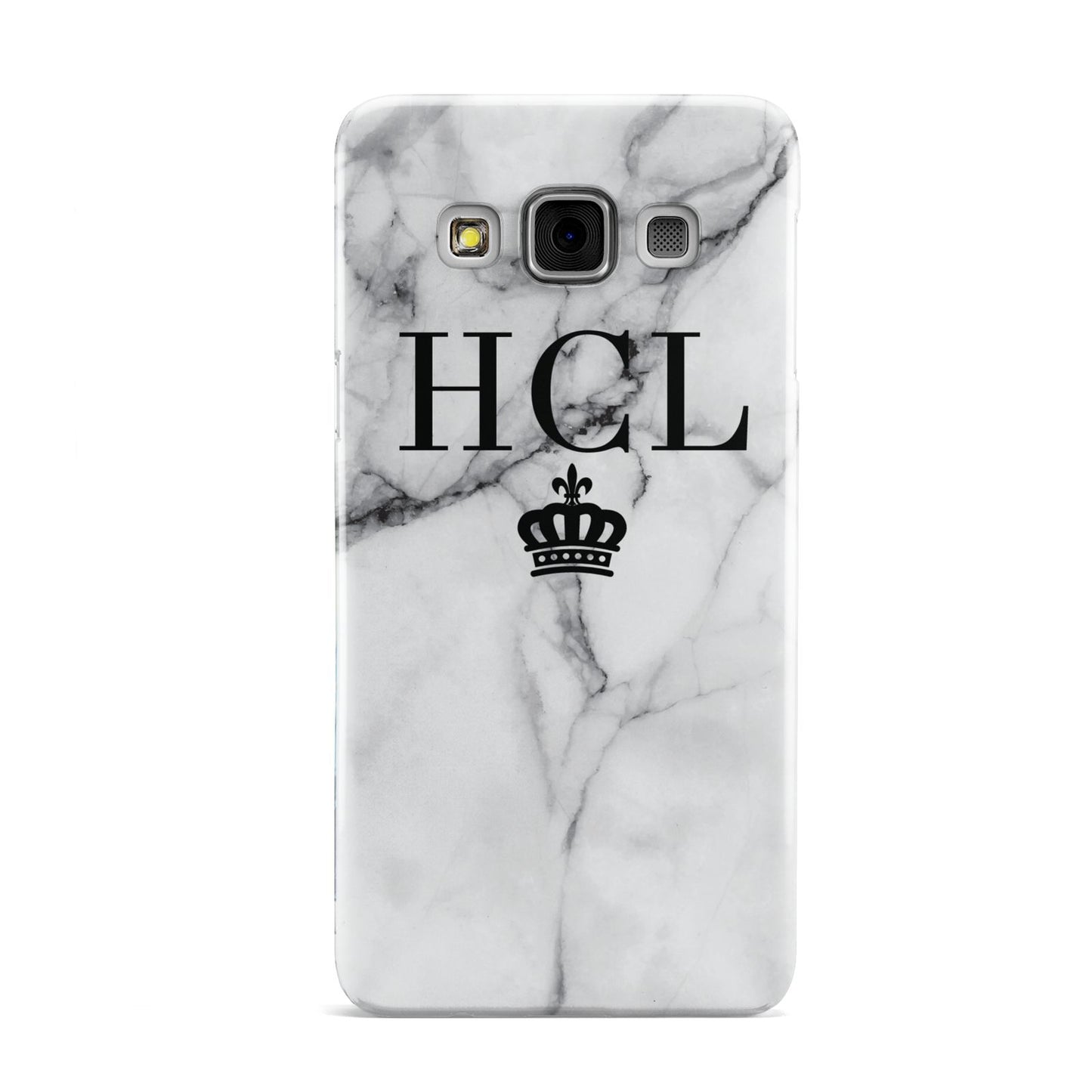 Personalised Marble Initials Crown Custom Samsung Galaxy A3 Case