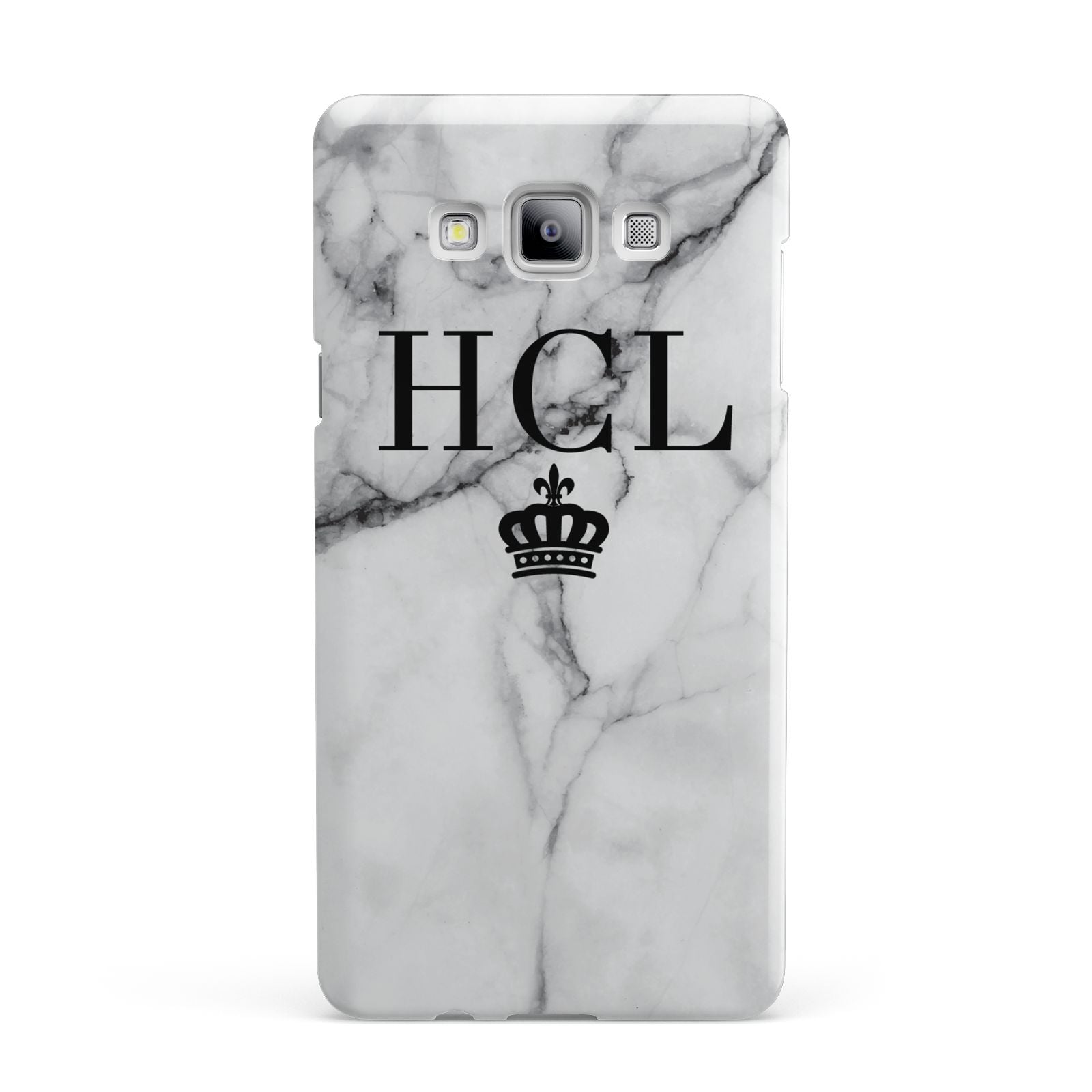 Personalised Marble Initials Crown Custom Samsung Galaxy A7 2015 Case