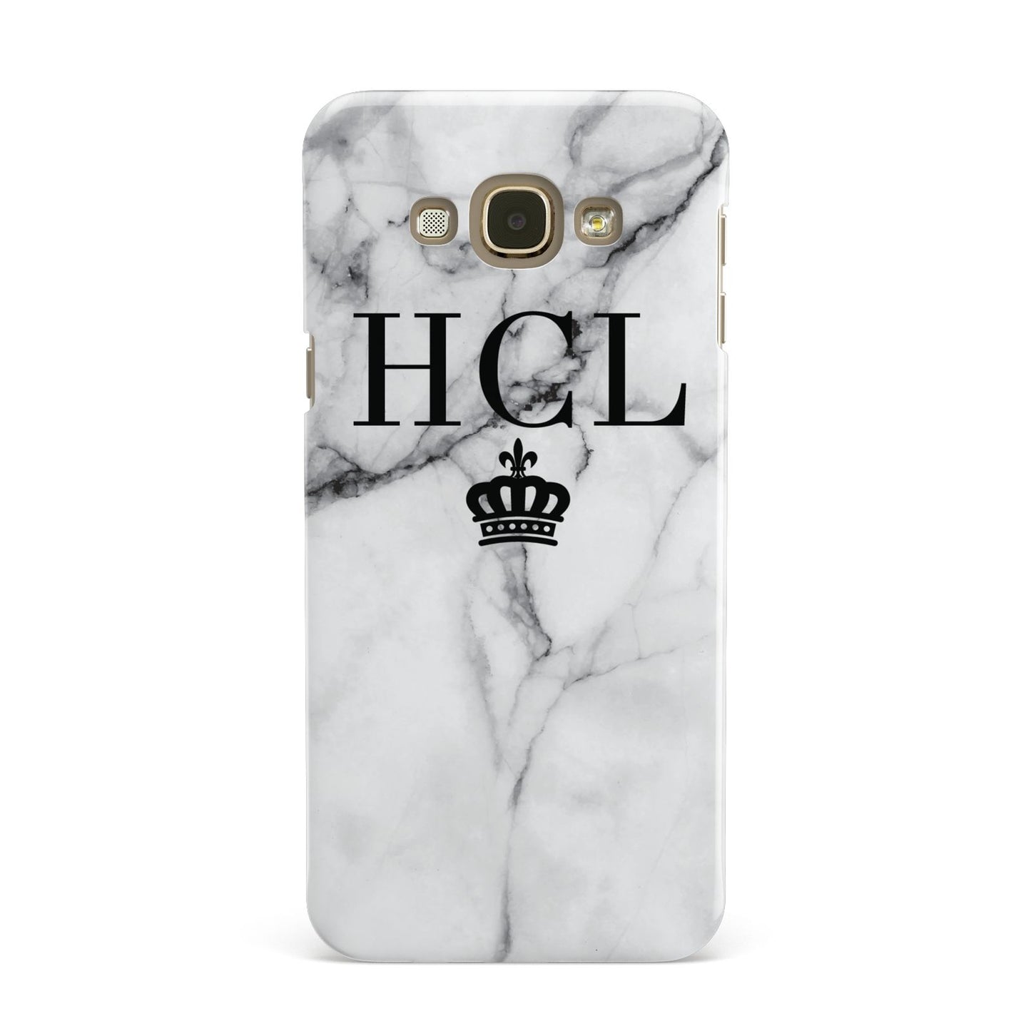 Personalised Marble Initials Crown Custom Samsung Galaxy A8 Case
