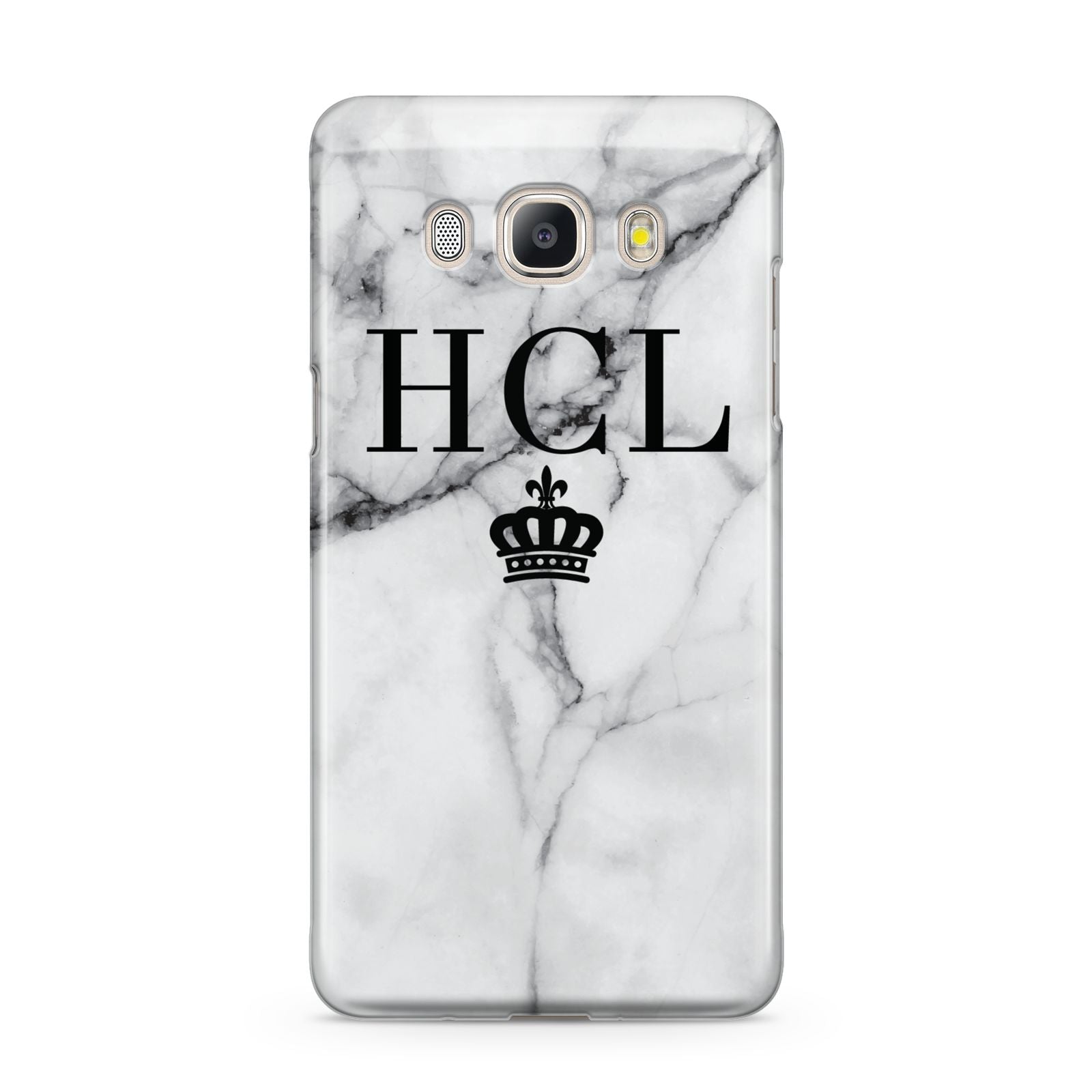 Personalised Marble Initials Crown Custom Samsung Galaxy J5 2016 Case