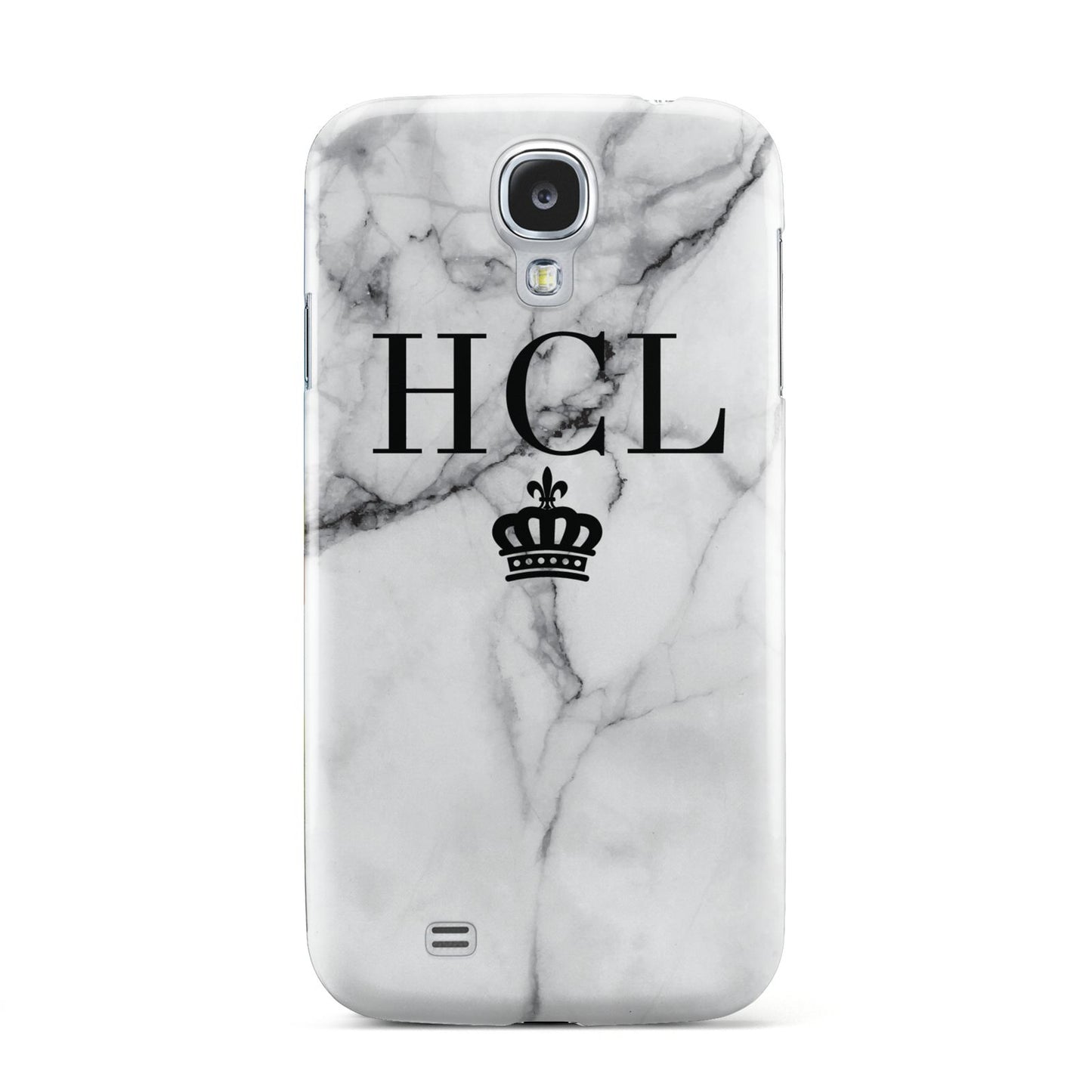 Personalised Marble Initials Crown Custom Samsung Galaxy S4 Case