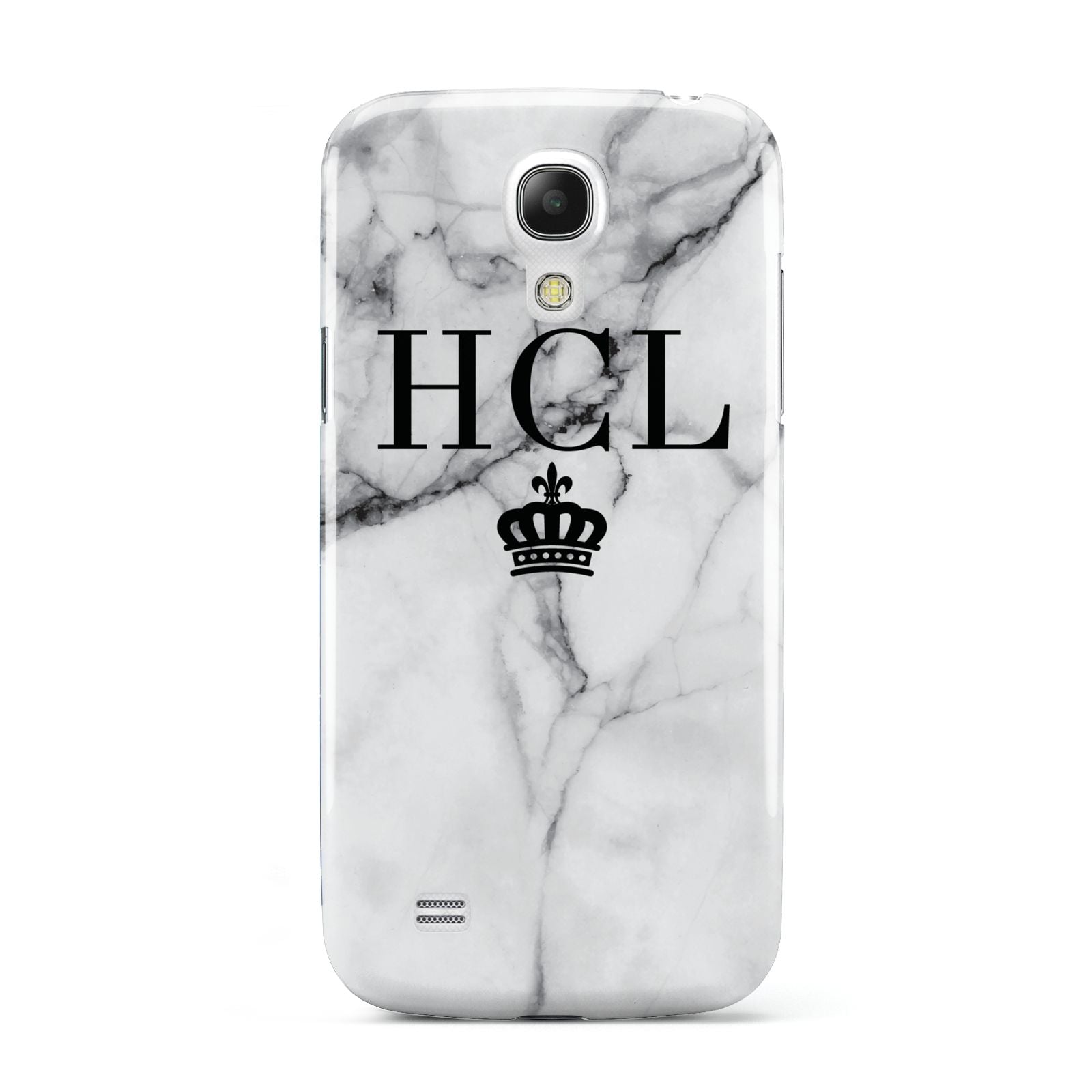 Personalised Marble Initials Crown Custom Samsung Galaxy S4 Mini Case
