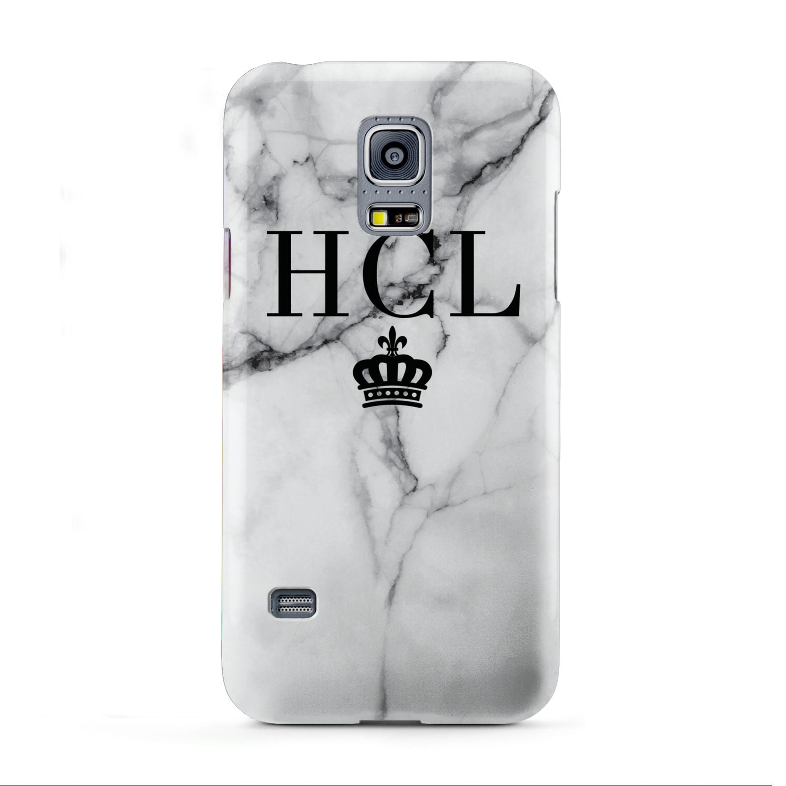 Personalised Marble Initials Crown Custom Samsung Galaxy S5 Mini Case
