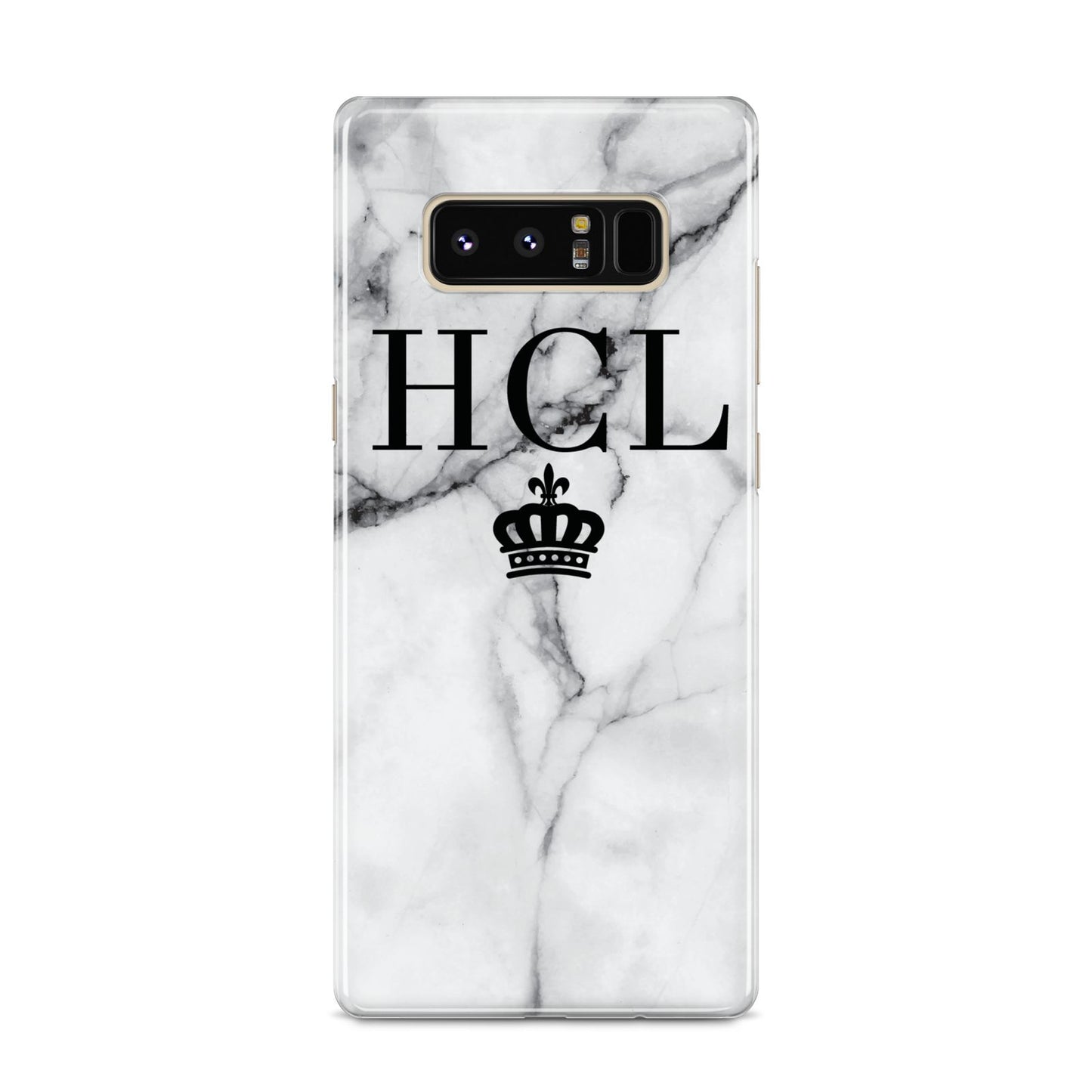 Personalised Marble Initials Crown Custom Samsung Galaxy S8 Case