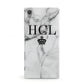 Personalised Marble Initials Crown Custom Sony Xperia Case