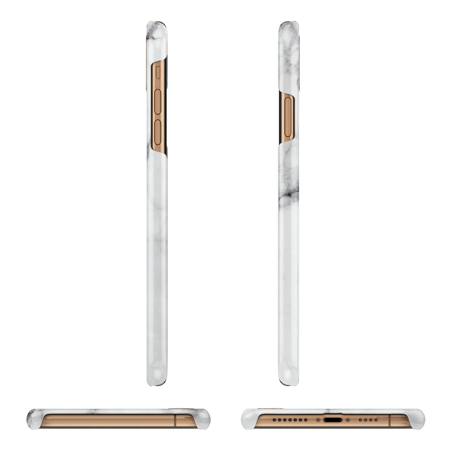 Personalised Marble Initials Crown Custom iPhone 11 Pro Max 3D Snap Case Angle Images