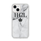 Personalised Marble Initials Crown Custom iPhone 14 Glitter Tough Case Starlight