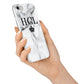 Personalised Marble Initials Crown Custom iPhone 7 Bumper Case on Silver iPhone Alternative Image