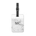 Personalised Marble Initials Luggage Tag