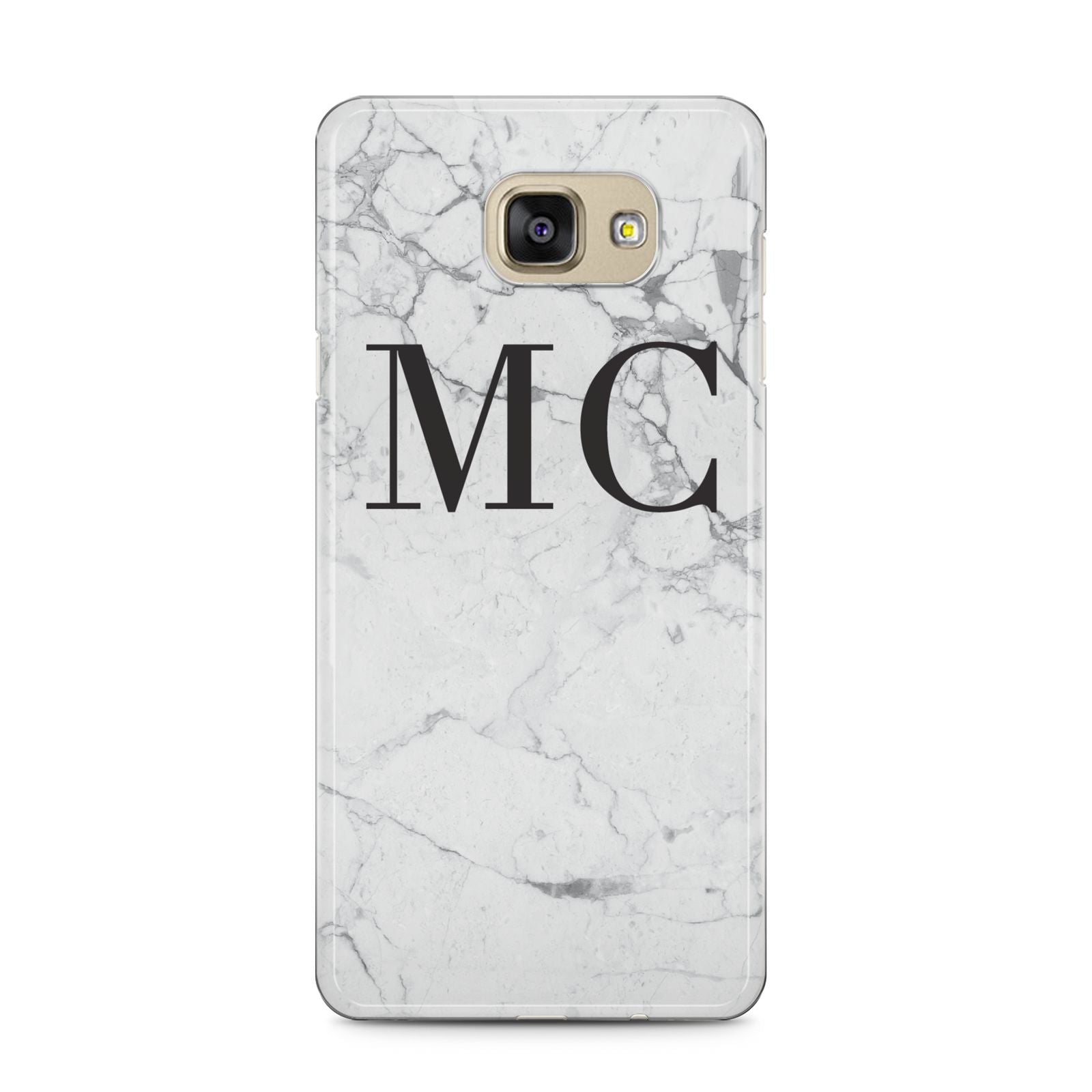 Personalised Marble Initials Samsung Galaxy A5 2016 Case on gold phone