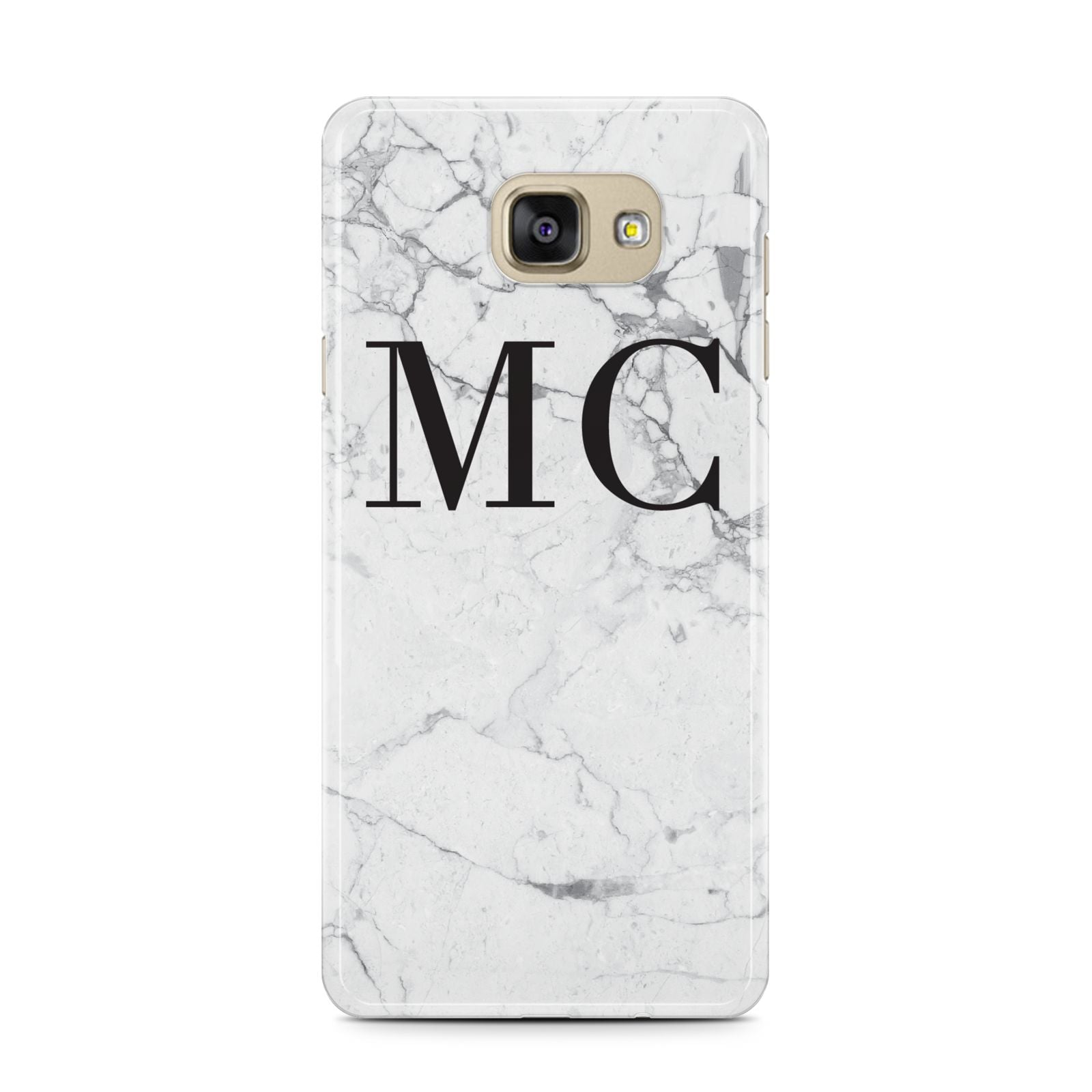 Personalised Marble Initials Samsung Galaxy A7 2016 Case on gold phone