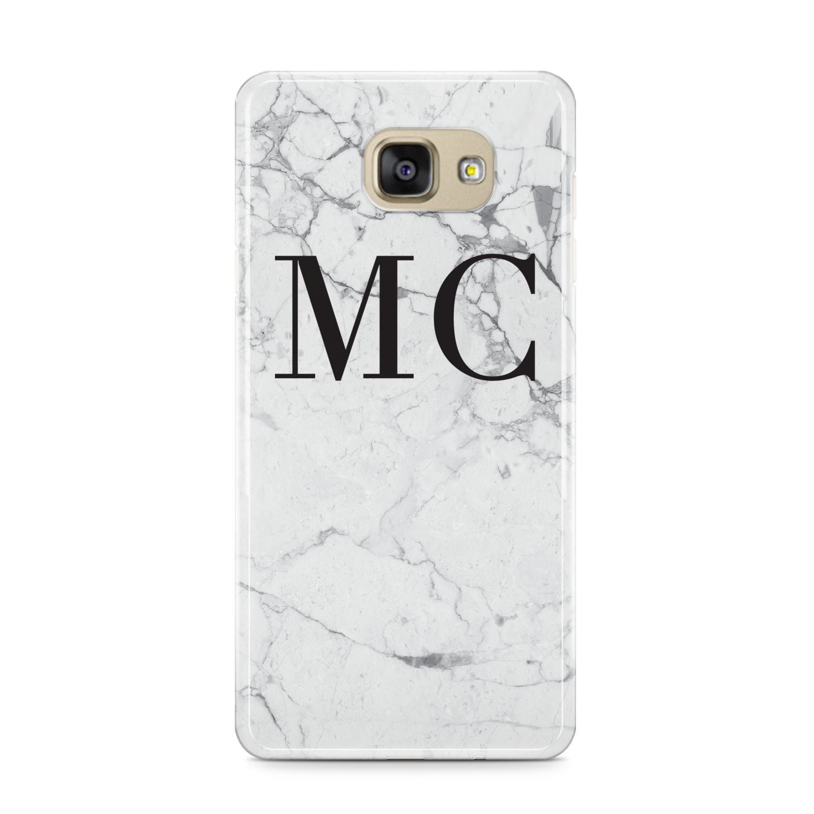 Personalised Marble Initials Samsung Galaxy A9 2016 Case on gold phone
