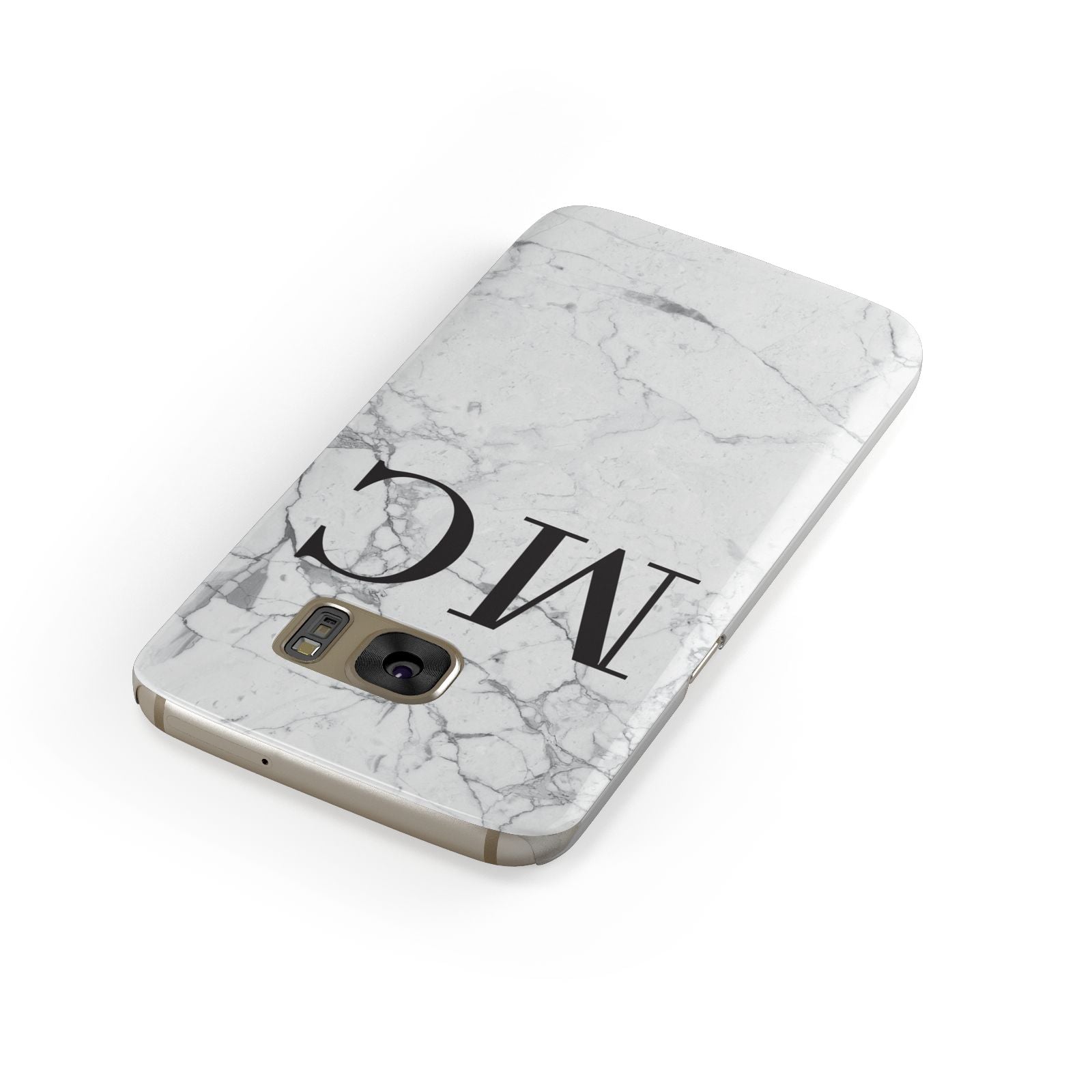 Personalised Marble Initials Samsung Galaxy Case Front Close Up