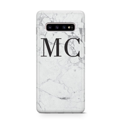 Personalised Marble Initials Samsung Galaxy S10 Case