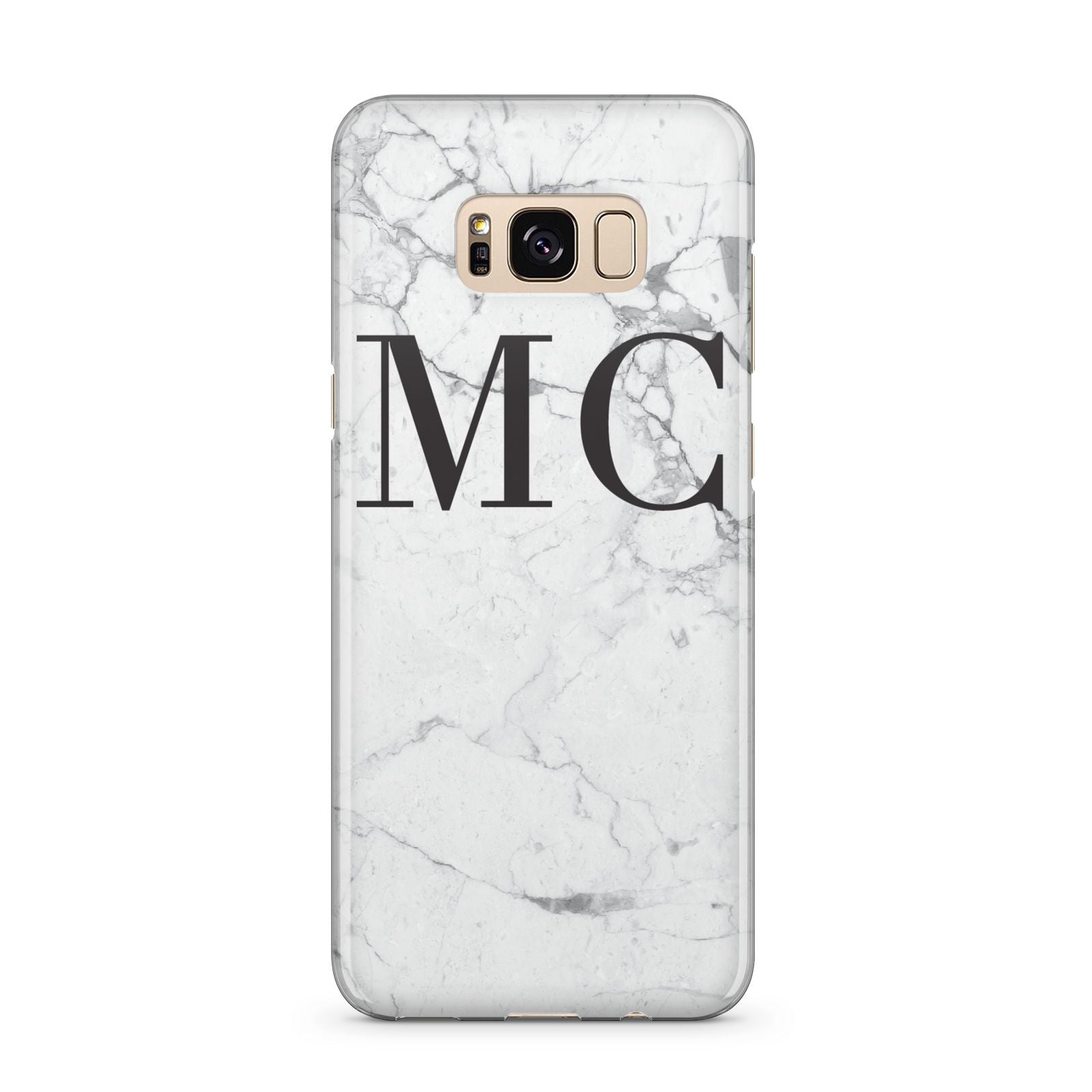 Personalised Marble Initials Samsung Galaxy S8 Plus Case